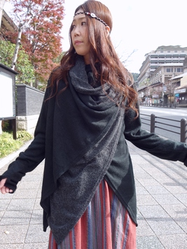 バイカラカシュニットカーディガン