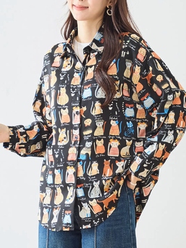 アートプリントシャツ