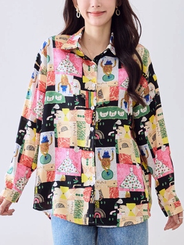 アートプリントシャツ