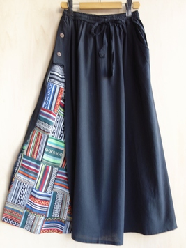 コットンゲリパッチワークスカート