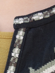 レオカフタン刺繍ワンピース