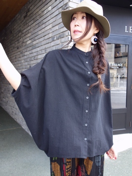コットンオックスワッシャーブラウス