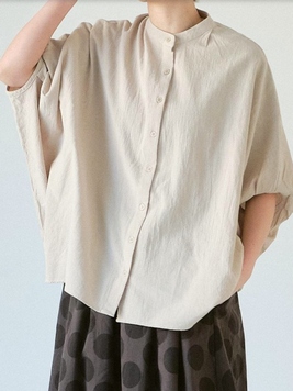 コットンオックスワッシャーブラウス