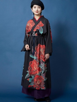 吉事装いならい刺繍ワンピース