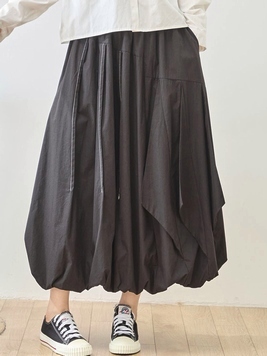 アシンメトリータックバルーンスカート