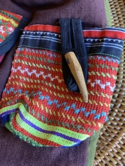モン族刺繍2wayミニ巾着ポーチ