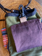 モン族刺繍2wayミニ巾着ポーチ