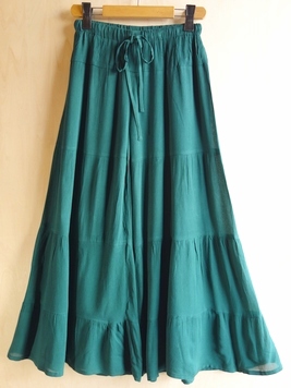 クレープティアードワイドフレアパンツ