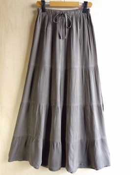 クレープティアードワイドフレアパンツ