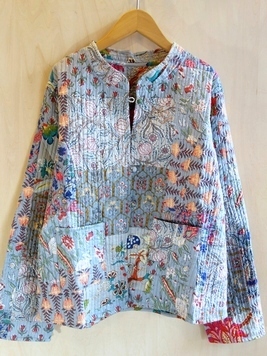 キルトパッチワークリバーシブルジャケット