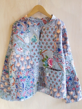 キルトパッチワークリバーシブルジャケット