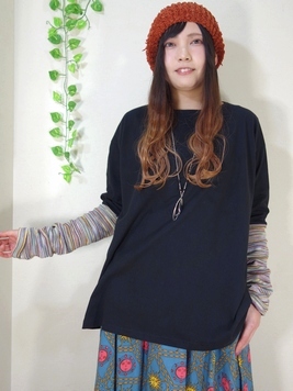 くしゅレイヤービッグカットソー