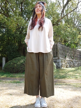 綿綾ダンプパンツ