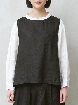 リネンオックスバックスリットベスト