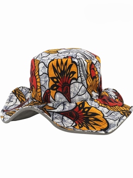 アフリカンプリントハット