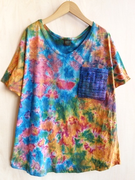 モン族ポッケタイダイドルマンカットソー