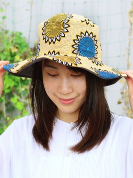 アフリカンプリントハット