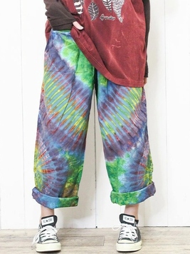 リラックコットンタイダイイージーパンツ