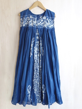 花エンブくしゅふわコットンワンピース