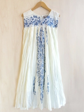 花エンブくしゅふわコットンワンピース