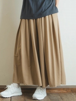 接触冷感タックワイドパンツ