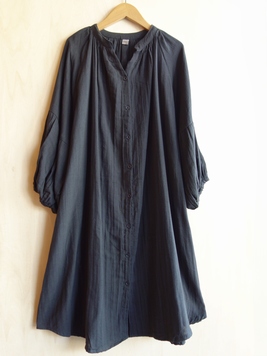 コットンのダブルガーゼチュニックワンピース