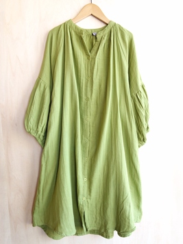 コットンのダブルガーゼチュニックワンピース