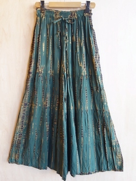 マットミル絞り染めワイドフレアパンツ