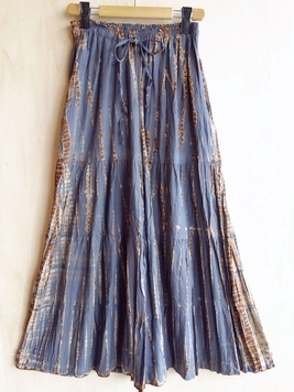 マットミル絞り染めワイドフレアパンツ