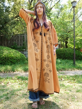 アローシャワンピース 梟 通販 エスニック アジアン ナチュラル ファッション 服 雑貨