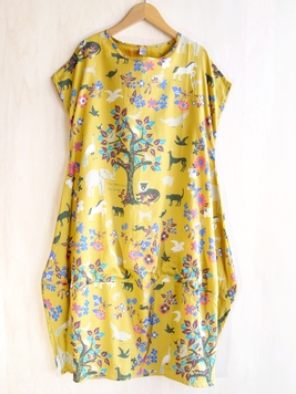 動物たちの楽園コットンボイルワンピース