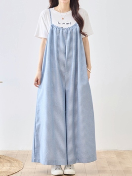 ワイドナコットンサロペット
