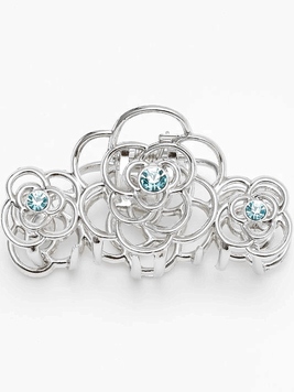 フラワーシンメジュエルヘアクリップ