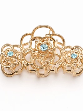 フラワーシンメジュエルヘアクリップ