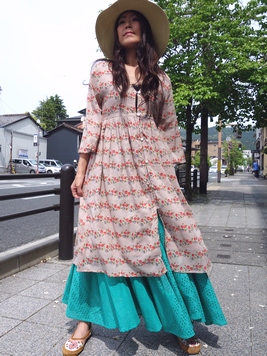 フルーレット前開きワンピース 梟 通販 エスニック アジアン ナチュラル ファッション 服 雑貨 フルーレット前開きワンピース 梟 通販 エスニック アジアン ナチュラル ファッション 服 雑貨