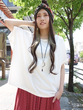コットンの接触冷感ドルマンTOP