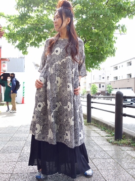 コットンリネンマムワンピース 梟 通販 エスニック アジアン ナチュラル ファッション 服 雑貨 コットンリネンマムワンピース 梟 通販 エスニック アジアン ナチュラル ファッション 服 雑貨