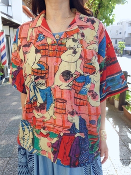 倭の絵シャツ