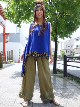 シャリンワイドパンツ