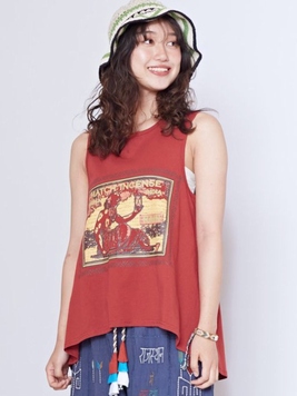 マッチ香背中刺繍タンクTOP