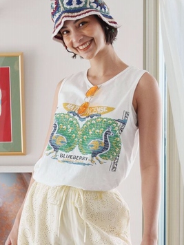 マッチ香背中刺繍タンクTOP