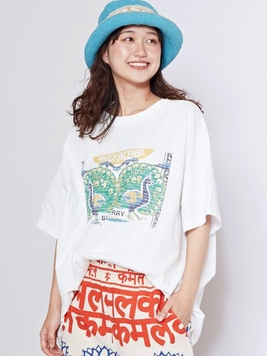 マッチ香背中刺繍Tシャツ