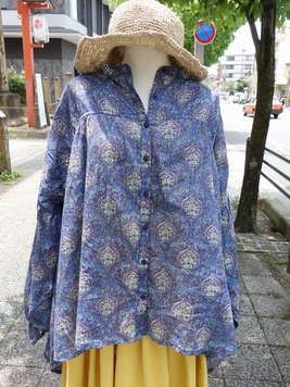 ピコフラコットンギャザーブラウス