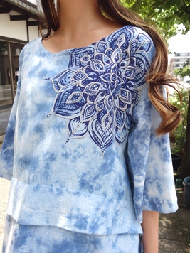 アネーブ刺繍ワンピース 梟 通販 エスニック アジアン ナチュラル ファッション 服 雑貨