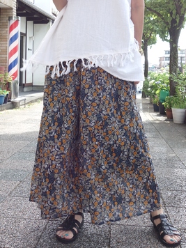 ふわコットンワイドフレアパンツ