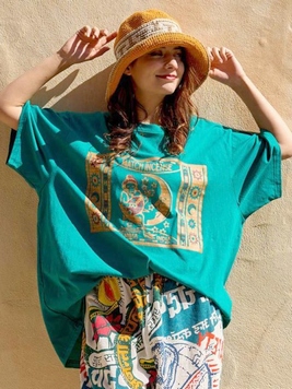 マッチ香背中刺繍Tシャツ