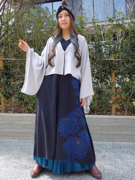 昇り菊UVカット加工羽織付きワンピース