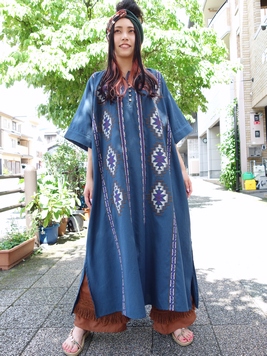 カフタンワンピース 梟 通販 エスニック アジアン ナチュラル ファッション 服 雑貨