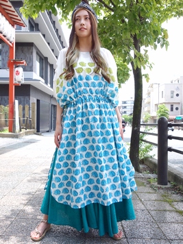 サファリーワンピース 梟 通販 エスニック アジアン ナチュラル ファッション 服 雑貨