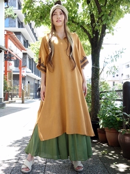 クロスステッチエンブ刺繍チュニック